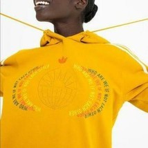 Adidas Yara Shahidi Womens Pullover Hoodie Sweatshirt Gold Authentic HF2709 - £37.05 GBP+
