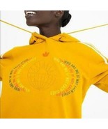 Adidas Yara Shahidi Womens Pullover Hoodie Sweatshirt Gold Authentic HF2709 - £37.54 GBP+