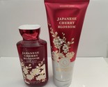 Bath &amp; Body works Japanese Cherry Blossom Body Wash 2 Piece Set 10 oz Fu... - $29.99