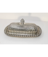 Silverplated Butter Dish With Lid and Glass Insert - £21.50 GBP