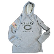 Chicqgo Bears Hoodie Womens S/M Salute To Service Gray Hooded Sweatshirt... - £18.62 GBP