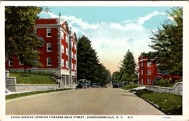 Hendersonville North Carolina Fifth Avenue Old Cars Lovely Buildings Postcard X2 - £8.01 GBP