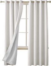 Deconovo White Blackout Curtains With 3 Pass 2 Panels, 52X84 Inch Energy - £41.68 GBP