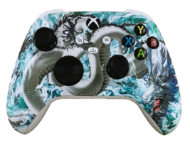 Custom Microsoft Xbox Series X / S Controller - Glossy White Jade Dragon-Cloud - £66.47 GBP