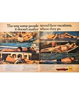 Hertz Rental Cars 2-Page Bifold Vacations Beaches Summer -1972 Vintage P... - $11.73