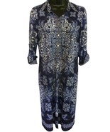 Dressbarn Womens Blue &amp; White Paisley Pattern Shirt Dress  Size 4 NEW - $311.78 MXN
