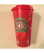 Christmas Shipley Donuts coffee tumbler wreath holiday beverage travel l... - £16.52 GBP