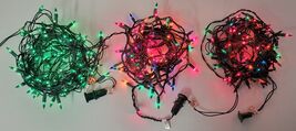*E4) Mixed Junk Drawer Lot of 3 Holiday Multi-Color 20ft Christmas Lights - $14.84