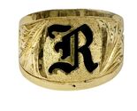 Unisex Initial ring 14kt Yellow Gold 500144 - $659.00