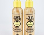 Sun Bum Revitalizing 3 In 1 Leave In Hair Conditioner 4 Fl Oz Lot Of 2 - £21.16 GBP