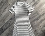New NWT Time and Tru Women's 100% Cotton Black Soot Striped Seamed Midi ... - $11.86