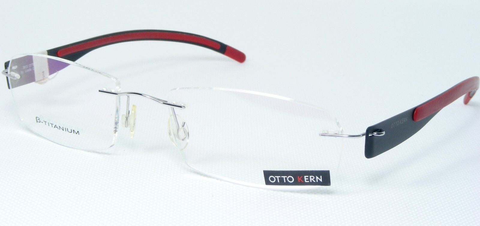 OTTO KERN Von Licefa 3813 3 Silber/Schwarz/Rot Brille B-Titanium 55-18-1... - $95.79