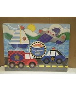 MELISSA &amp; DOUG- #4321 VEHICLES TOUCH AND FEEL PUZZLE- NEW - £11.07 GBP