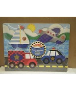 MELISSA &amp; DOUG- #4321 VEHICLES TOUCH AND FEEL PUZZLE- NEW - $14.20