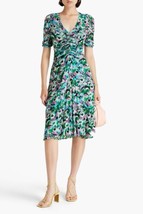 Diane von Furstenberg Koren Reversible Nylon Dress Ruched Size Medium - $169.26