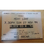 MEAT LOAF 1994 Ticket Stub NEC Arena Birmingham England Andrew Miller Pr... - $184.61 MXN