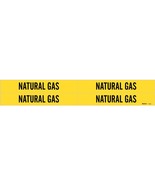 4 NATURAL GAS Pipe Warning Marker Yellow ADHESIVE STICKERS 7&quot;x1 1/8 BRAD... - $428.23 MXN