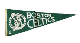 Vintage Boston Celtics NBA Full Size Sport Pennant Green Bird Leorechaun - £31.64 GBP