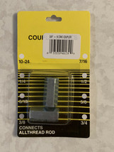 NEW 2x Hex Coupling Nuts 3/8-16 Threaded Rod Connectors Zinc Coupler Allthread - £4.97 GBP