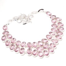Kunzite Oval Shape Handmade Fashion Ethnic Gifted Necklace Jewelry 18&quot; SA 4659 - £17.45 GBP