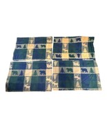 Set Of 4 Park Designs Cotton Woodland Placemats Moose &amp; Bear Patterns 12... - £18.48 GBP