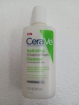 CeraVe Hydrating Cream-to-Foam Cleanser  Removes makeup 3oz FREE SHIPPING - £6.16 GBP