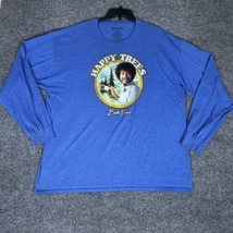 Bob Ross T Shirt Mens 2XL Blue Artist Happy Trees Long Sleeve Tee XXL Adult - $13.16