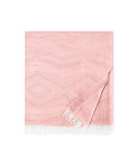 Sferra Glima Pink Throw Blanket Fringed Cameo Lightweight Soft 51&quot;x70&quot; I... - $80.00