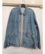 VTG Levi Strauss &amp; Co MOVIN ON Workwear Denim Jean Jacket Wash Blue Dist... - £58.07 GBP