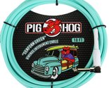 Pig Hog PCH10SGR 1/4&quot; to 1/4&quot; Right-Angle Seafoam Green Guitar Instrumen... - £20.11 GBP