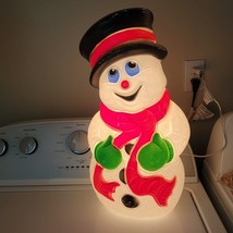 Vintage Frosty the Snowman Blow Mold Christmas Tabletop 18&quot; Grand Venture - £55.85 GBP