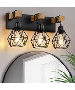 Farmhouse Vanity Light For Bathroom, 3-Light Wood Bathroom Vanity Light,... - €44,25 EUR