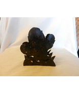 Hand Made Black Metal Cactus Votive Candle Holder 6.5&quot; Tall - £27.65 GBP