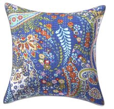 INDACORIFIE Indian Handmade Ethnic Kantha Cushion Cover Home Decor Cotton Decora - £11.85 GBP