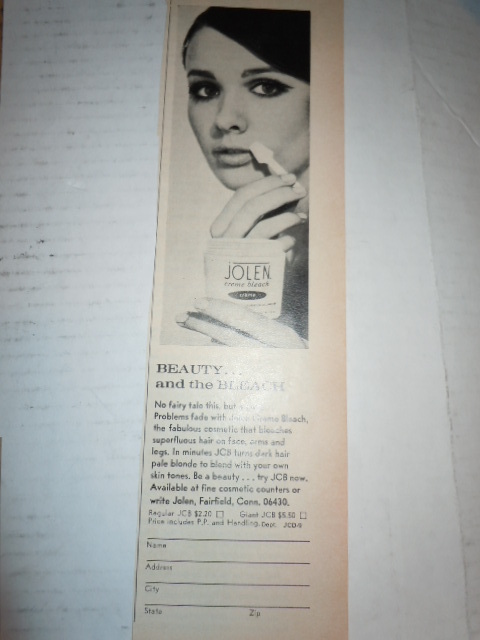 Primary image for Vintage Jolen Cream Bleach Print Magazine Advertisement 1972