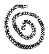 INOX Men&#39;s Stainless Steel Wheat Chain Necklace 24 in - £22.26 GBP