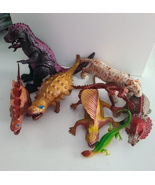 Vtg Lot  Dinosaur Monster Figures Ankylosaurus Stegosaurus Edaphosayrus ... - $392.17 MXN