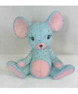 Vintage 1985 Kimple Mold Quilted Hand Painted Ceramic 9.25&quot; Mouse Figurine - €21,20 EUR