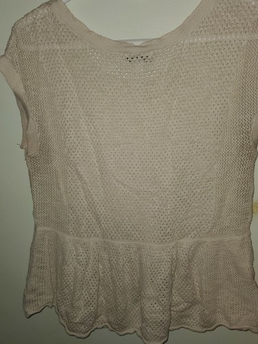 American Eagle Outfitters Mesh-Style Top, Off-White, Women's L Item image 4