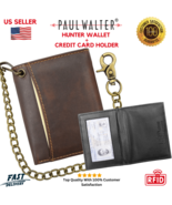 Men Hunter Leather Biker Chain Wallet with RFID Blocking with Free Card ... - $507.63 MXN