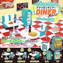 American Diner Mascot Mint Color Mini Figure Set of 5 Signboard Chair Table Cola - £26.29 GBP