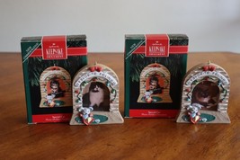 Lot of 2x 1992 HALLMARK Keepsake Ornament SPECIAL CAT Photo Holder Pictu... - $9.45