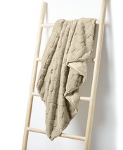 Martha Stewart Collection Lattice Faux Fur Throw Size 50 X 60 Color Ivory - $56.93