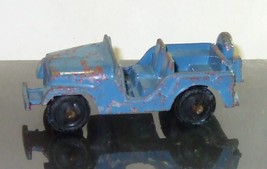 Midgetoy - Blue Metal Jeep Toy - Vintage Toy About 1 3/4” Long - £4.39 GBP