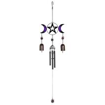 Triple Moon Metal Windchime with Bells Outdoor Wind Chime 16.5 Inch - $30.98