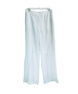 Chicos Dress Pants Women M Mid Rise 30x31 Side Zip Optic White Lined Flowy - £24.70 GBP