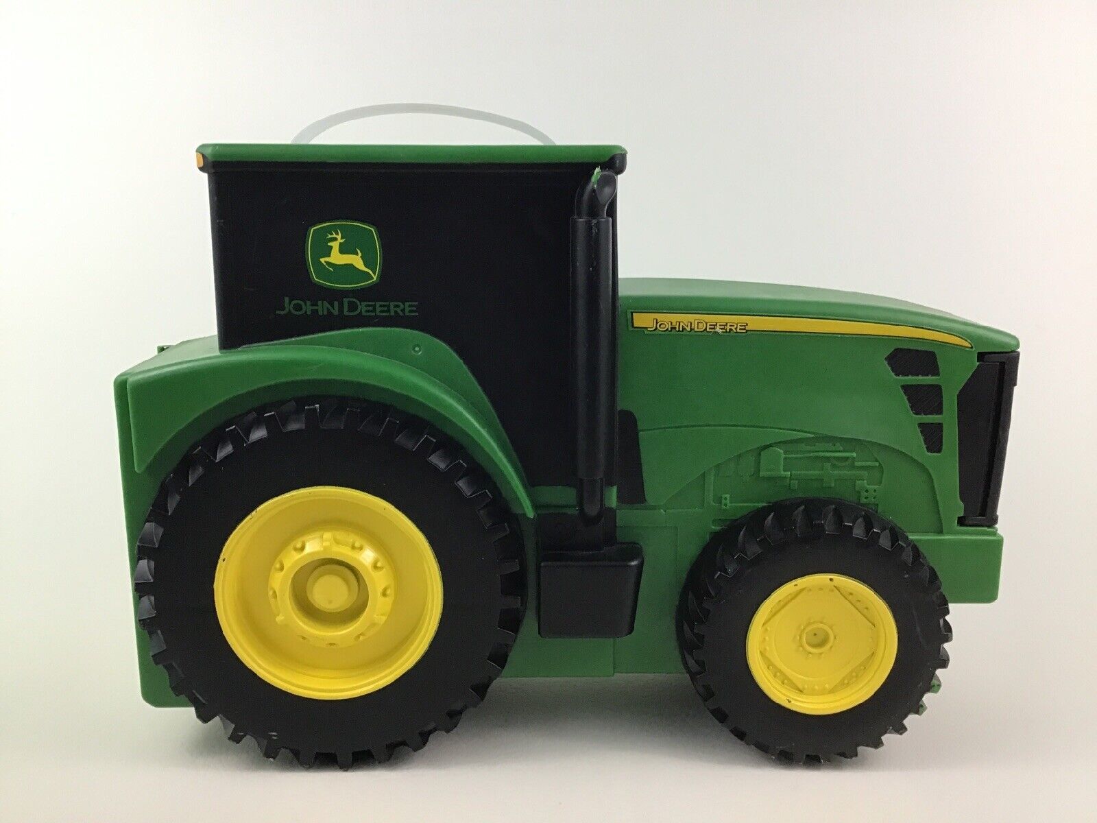 John Deere Green Tractor Farm Vehicle Die Cast Carry Case Toy Ertl 13" Storage - $24.70