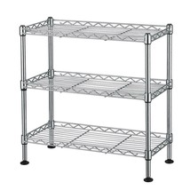 3-Tier Wire Shelving Rack Shelf Adjustable Commercial Garage Kitchen Sto... - $41.26