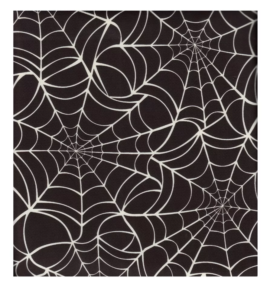 60 x 84 inches Halloween Vinyl Tablecloth Flannel Back Spider Web Print ... - $44.99