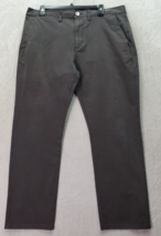 RVCA Daggers Pants Mens Size 36 Dark Gray Cotton Pockets Flat Front Straight Leg - £19.58 GBP